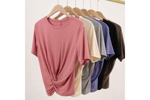 Women's Summer Casual Loose Short Sleeve Yoga Top Quick-Drying Breathable Sports Fitness Outerwear Exposed Waist Plus Size Solid