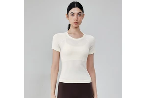 Women's Plus Size Yoga Short Sleeve Lightweight Solid Seamless Breathable Slim Fit Spandex/Nylon Top