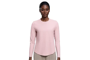 Autumn Round-neck Yoga Wear T-shirt, Loose and Slimming Fitness Top, Casual and Versatile Long-sleeved Yoga Top for Sports