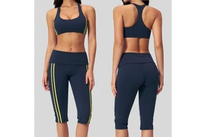 Contrast Color Reversible Back Shaping Shockproof Yoga Top Women's High Elastic Waist Folding Outdoor Workout Quick-drying