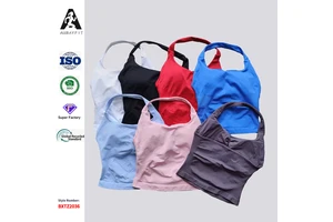 Breathable for Halter Top Gym Tank Top Backless Push-Up Sport Bra for Women Running Workout Activewear Yoga Clothing