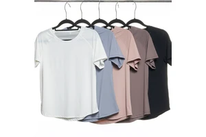 Custom Women's Breathable Quick Dry Mesh Yoga T-Shirts Loose-Fit Short Sleeve Moisture Wicking Casual Gym Training Tee