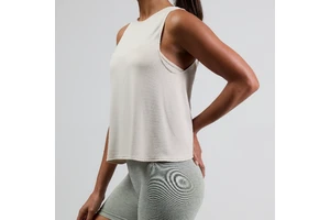 Custom Sleeveless Crew Neck Vest Design Quick Drying Short Loose Sports Fitness Sports Yoga Women's Crossover Tank Top