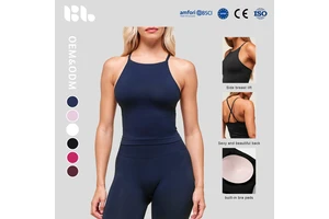 Women's Backless Yoga Tank Top, Fitness & Pilates Sportswear, Quick-Drying with Built-in Chest Pads, Premium Design