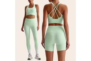 Special Offer For Best Seller Women's Soft Compression Quick Dry Lightweight Yoga Shorts Bra Set Quick Dry Active Fitness