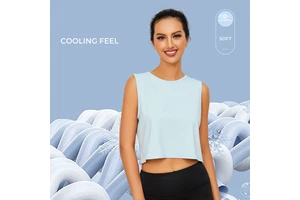 Cool-feeling Sleeveless Yoga Wear Top Loose Women's Breathable Quick-drying Vest Fitness Sleeveless Yoga t Shirt