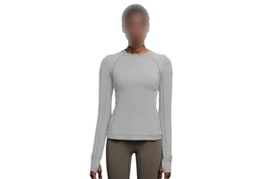 Breathable Super Slim Fit Activewear Color Custom Logo Long Sleeve Yoga Top Women High Strength Quick Dry Fabric