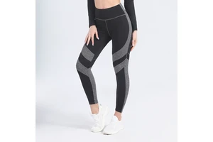 Color Block Yoga Pants for Women High Waist Patchwork Breathable Fitness Outdoor Plus Size Sports Leggings Breathable Patchwork