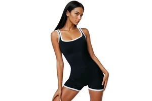 Womens Sports Bodysuit Backless Yoga Outfit Slim Fit Gym & Pilates Activewear Nylon/Spandex Four-Way Stretch Quick Dry