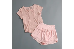 Women's Lightweight Breathable Pilates Yoga T-Shirt Loose Mesh Quick-Drying Fitness Running Top Butterfly-Shaped Patchwork Front