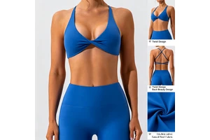 Factory Price Women's Spandex/Nylon Lightweight Seamless Yoga Bra Breathable Gym Fitness Crop Top Skinny Fit Crew Neck With LOGO