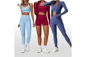 TZ 6116 New Trend 2 Piece Set Ropa Deportiva Gym Clothes Sportswear Fitness Womens Custom Logo Jogging Training Wear