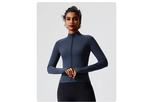 Element Six Sweden: Zip-Front Jacket Built on Polyester/Spandex Interlock Knit