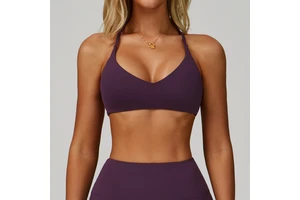 Fashion Design Tracksuit Women's Cross Beautiful Back Sports Bras Shockproof Running Gym Fitness Quick Dry Yoga Top