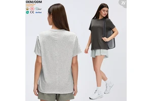 XW-D26088 Breathable Tshirt Fitness Activewear Gym Clothing Workout Outfit Exercise Short Sleeve Yoga Women's Sports Top