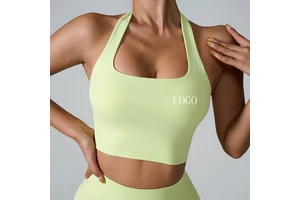 High Quality Women's Halter Neck High Intensity Beauty Back Shockproof Quick Dry Running Exercise Yoga Tops