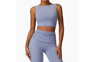 Women's Anti-shock Back Shaping Yoga Vest High-strength Gathering Quick-drying Spandex/Nylon Fitness Clothing Running Tight