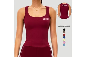 Tight Yoga Vest Women's Knitted Bow Quick-drying Breathable Sports Outer Wear Outdoor Running Fitness Tank Top