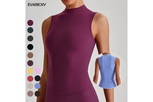 EVARICKY New Women's Fitness Gym Wear Breathable Sleeveless Tank Top Running Workout Athleisure Tops Sports Yoga Tank Top Women