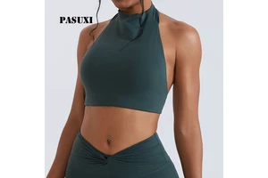 PASUXI OEM Women Seamless Yoga Tank Top Built in Bra Quick Dry Breathable Four Way Stretch Crop Activewear Workout Fitness Wear
