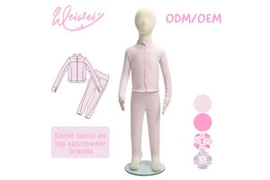WeiWei Custom Nylon Spandex Girls Yoga 2-piece Set Low MOQ Private Label Gym CPC Certified Buttery Soft Naked Feel For Wear