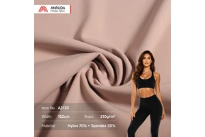 A2133 Double-Knit Nylon Spandex Stretch Moisture-wicking Breathable Leggings Sports Bras Jackets