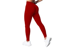Athletic Active Wear Breathable Sweat-Wicking Quick Drying Yoga Fitness Leggings Women High Waist Plaid Pattern Four-Way Stretch