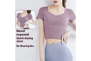 Women's Sleeveless Yoga Top Quick-Drying Breathable Seamless Eco-Friendly Fitness Clothes Chest Pad Compression High-Waisted