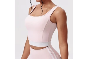 2026 Yoga tank Top - Tight Breathable Pleated Sports Bra for Exercise Casual Running and Fitness