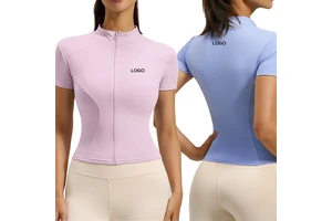 Women's Plus Size Seamless High-Stretch Yoga Jacket Tight-Fitting Sleeveless Running Top Skin-Tight Solid Fitness Short Sleeves