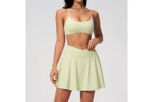 Activewear Set Sporty Back Beauty Yoga with Anti-Glare Two-Piece Quick-Drying Running Wear