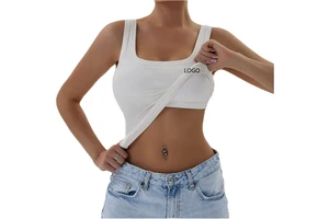 Fashion New High Quality Breathable Elastic Spandex Workout Tops Yoga Sports Fitness Gym Sleeveless Women's Polyester/Nylon