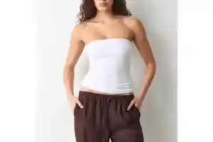 Gym Tube Top Strapless Fitness Sport Breathable Soft Bodycon Double Layer Cropped Yoga Tank Tops Women 100% Cotton Short Front