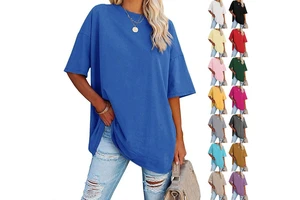 Factory Directly High Quality Custom Eco-Friendly Cotton Spandex Oversize Printed Embroidery Tshirt Women