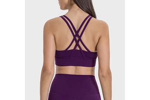Outdoor Running Fitness Nude Yoga Vest Cross Back Sports Backless Bra for Women Fitness Quick-drying Sportswear