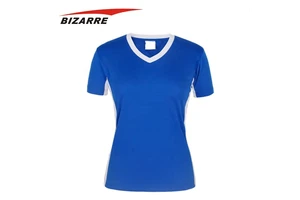 B317 Custom US Size Soft Fabric Design Screen Print OEM Logo Gym Women's Lady Short Sleeve V-Neck T-Shirt