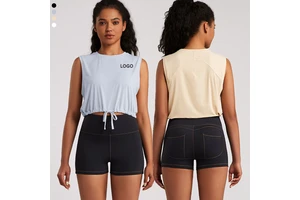 Wholesale High Quality Comfortable Sports Wear Short Sleeve Big Size Running Sports Wear Tank Yoga Crop Tops for Women