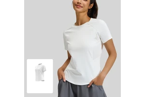 Yoga Top Plus Size Back Mesh Fitness Short Sleeve Women Outdoor Running Breathable Quick Dry Spandex/Nylon Sports T-shirt