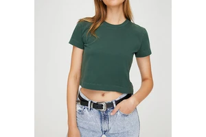 Sexy Girls Blank Tshirt Oem Slim Fit Women Tshirt Anti-pilling Round Collar Womens Crop Tshirt