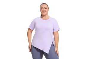 Lightweight Short Sleeves Quick Drying Training Plus Size Women's Breathable Wrinkle-Resistant Pilates Training Top Yoga T-Shirt