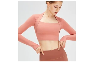 New Arrival Yoga Sportswear Long Sleeve Crop Top Workout Running Top Fitness Exercise Quick Dry Gym Short Slim-fit Yoga Top