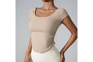 Fitness Training Yoga Strapless High Neck Run and Train Tank Tops and Quick Dry Sportswear Vest T Shirt for Women