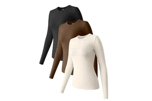 Women's Casual Solid Polyester Short Sleeve Crew Neck Short Breathable Eco-Friendly Quick Dry Loose Fit Lace Yoga Tops Woven