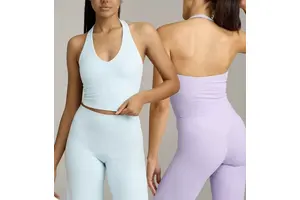 Solstice Lab Norway: Longline Sports Bra Built on Recycled Polyester/Spandex Seamless Tubular Knit