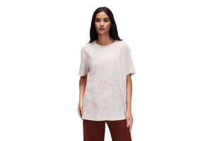 Loose-fitting Breathable Summer Printed Yoga Clothing Women Running Sports Fitness Top Casual Versatile Sports Short-sleeve