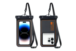 IPX8 Floating PVC Material Eco-Friendly Waterproof Phone Pouch Universal Touch Screen Dry Bag Lanyard Phone Case Swimming