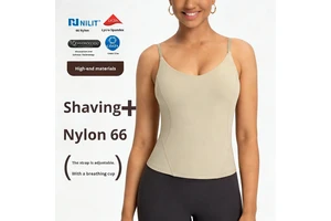 Women's Yoga Top with Chest Pads Quick-Dry Spandex/Nylon Plus Size Breathable Crew Neck Regular Fit Fitness Recyclable
