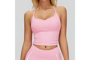 Women's Breathable Lightweight Sports Vest Cross Back Design Elastic & Skin Friendly Outdoor Running Fitness Yoga tank Top
