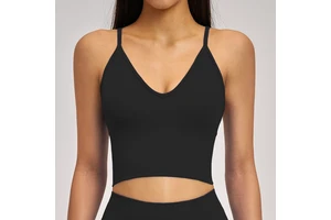 Shockproof Seamless Yoga Bra Cross Back Quick Dry Sports Top Running Fitness Workout Tank Top for Women with Removable Pads