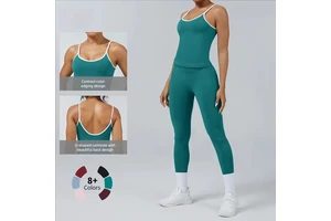 Premium Seamless Breathable Quick Dry Spandex Nylon Sports Tank Top Backless Yoga Fitness Crop Top for Women